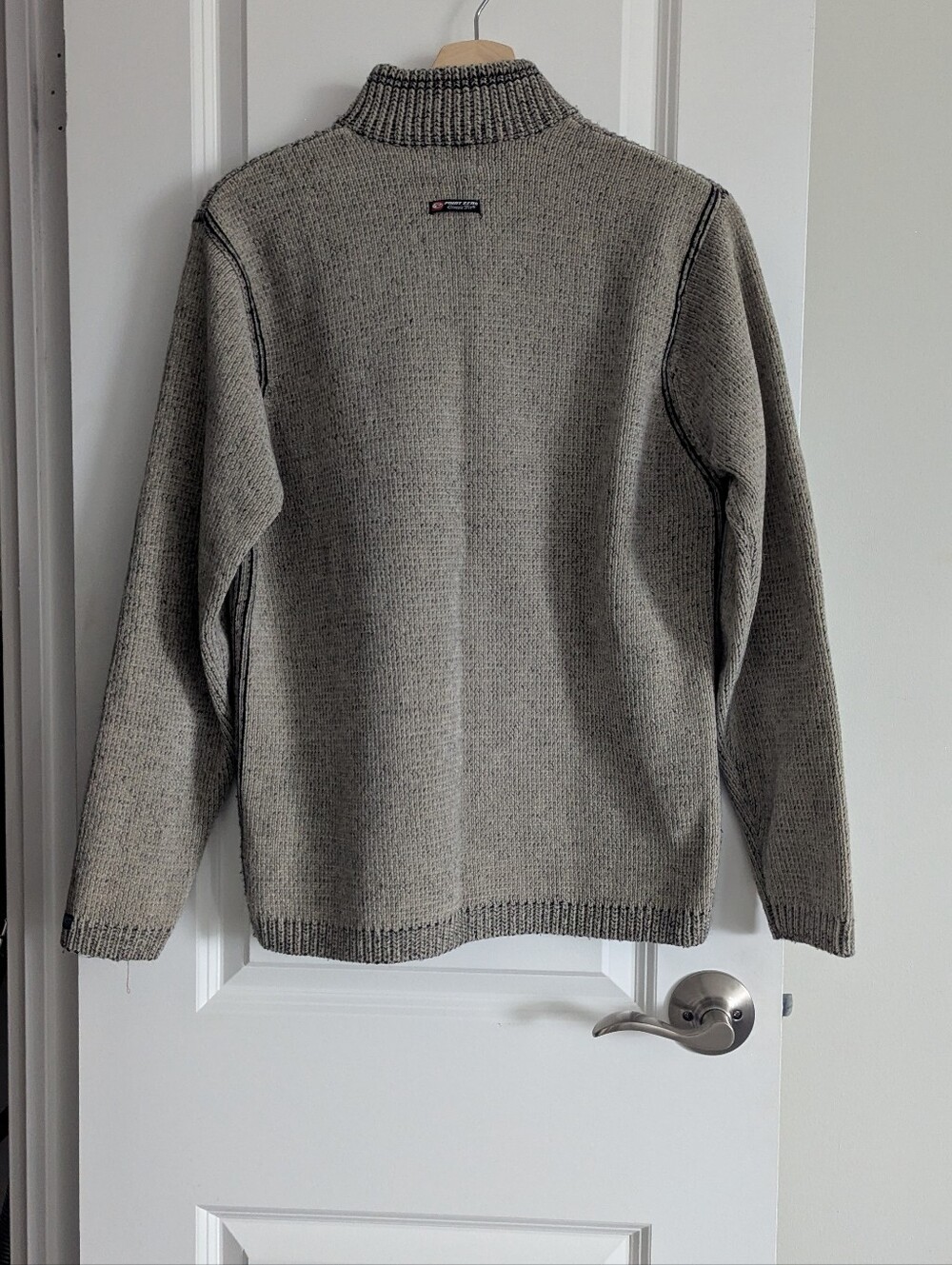Point Zero Men's Gray Quarter-Zip Knit Sweater Size S - Picture 2 of 5